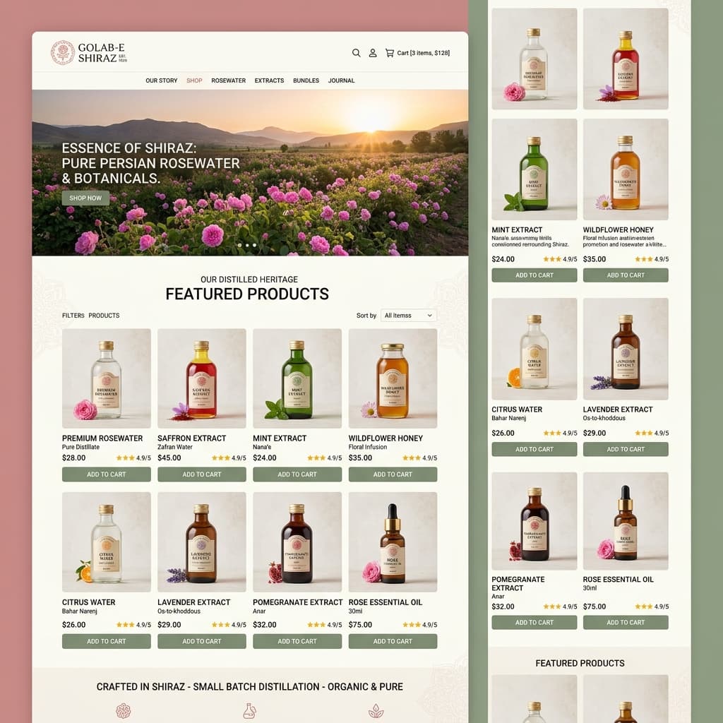 Shiraz Rose Botanical